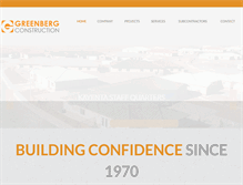 Tablet Screenshot of greenberg-construction.com